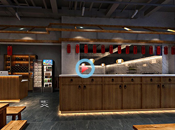 杭州600方中式火鍋店設(shè)計(jì)裝修全景案例效果圖