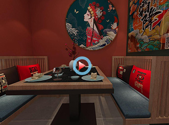 酸菜愛上魚火鍋店設(shè)計(jì)裝修全景案例效果圖