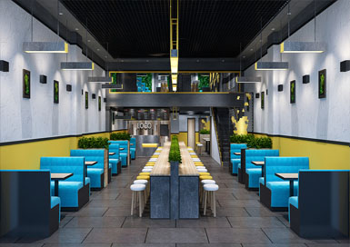 LOFT風格快餐廳裝修設(shè)計案例